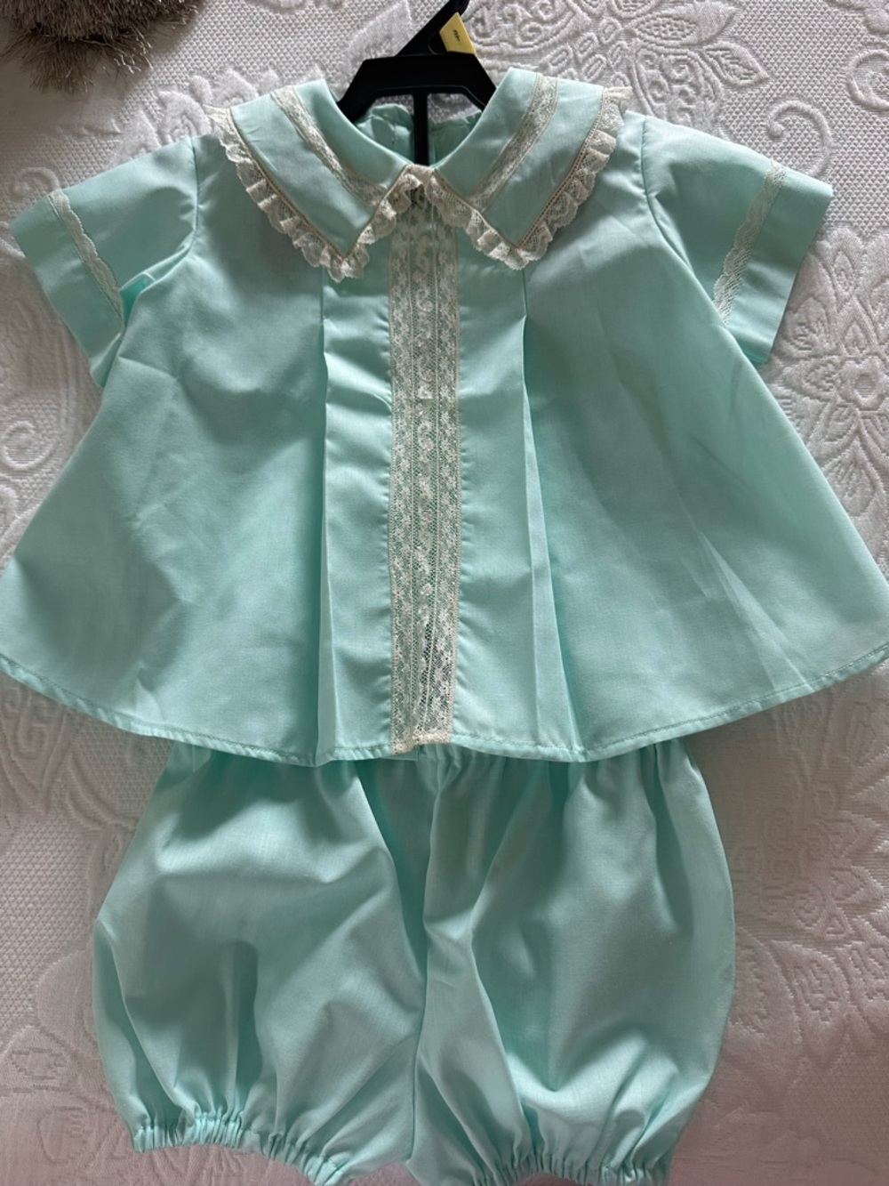 Classic Mint Lace Kids Matching Set